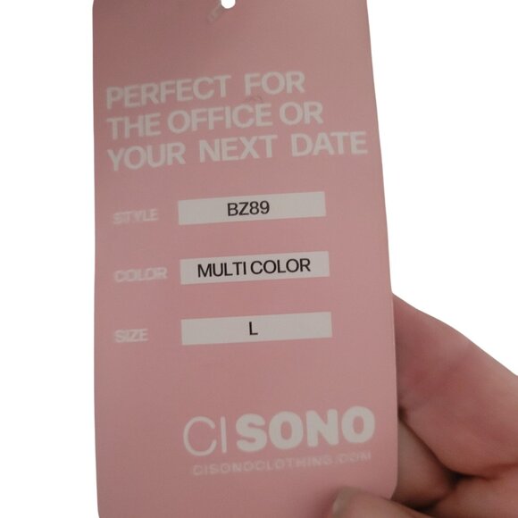 Ci Sono Womens Tweed Plaid Open Front Jacket‎ Black/White L - Picture 7 of 10